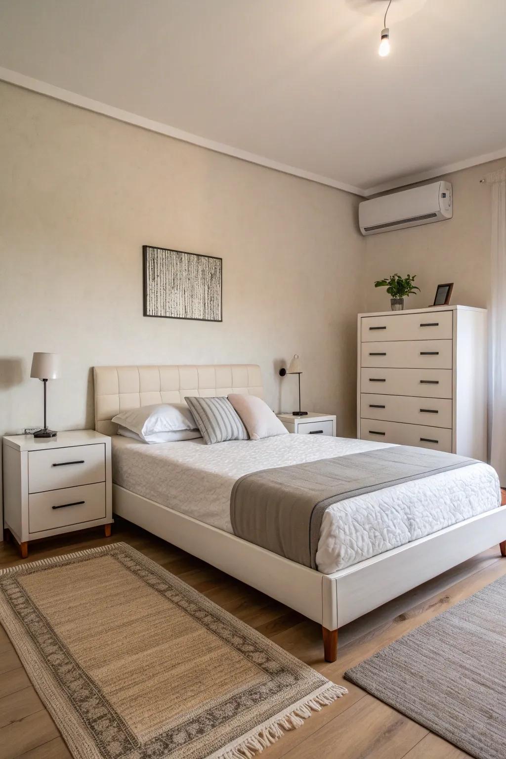 Clean designs and simple furniture contribute to a modern ambiance.