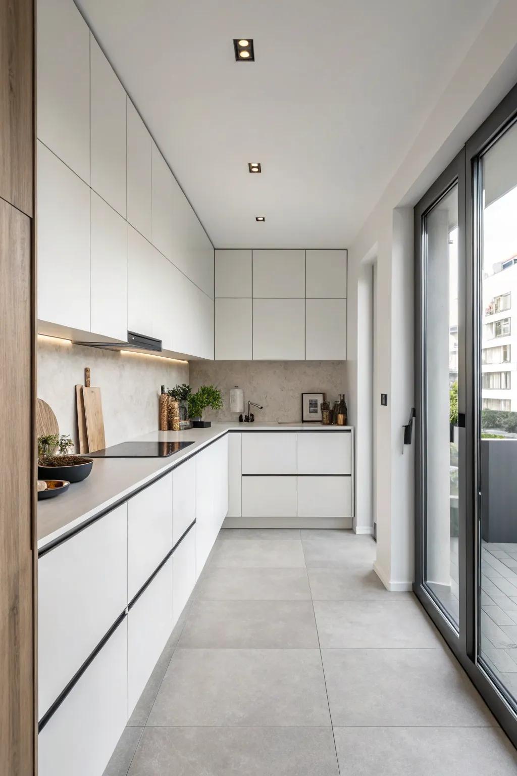 Minimalist kitchens blend simplicity and elegance.