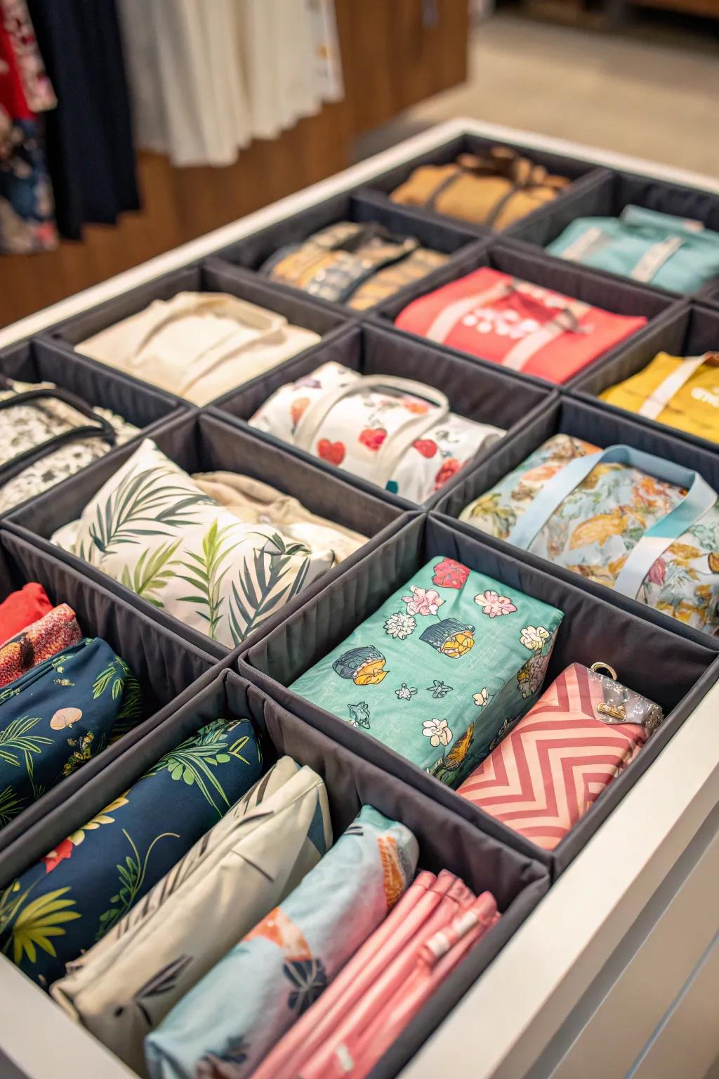 Folding carryalls maintains them organized and saves space.