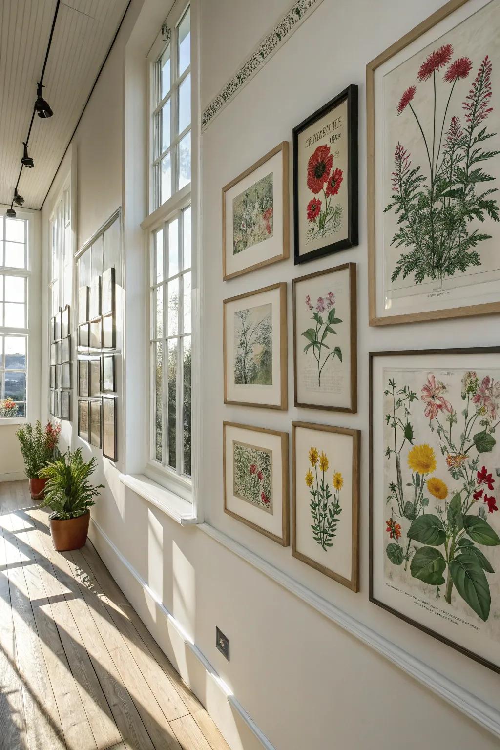 Botanical prints: bringing nature indoors.