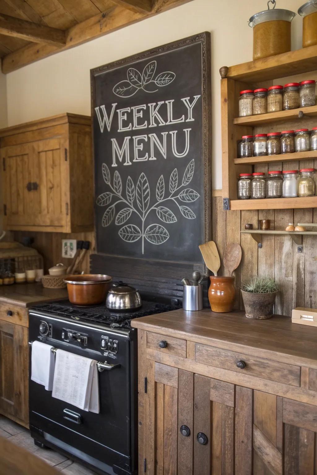 Maintain freshness with versatile chalkboard boards.