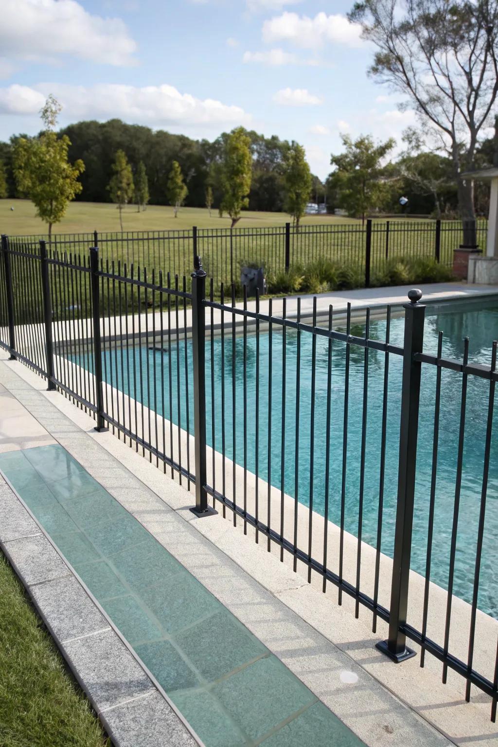 Pared-down metallic enclosures propose a sleek and contemporary poolside answer.