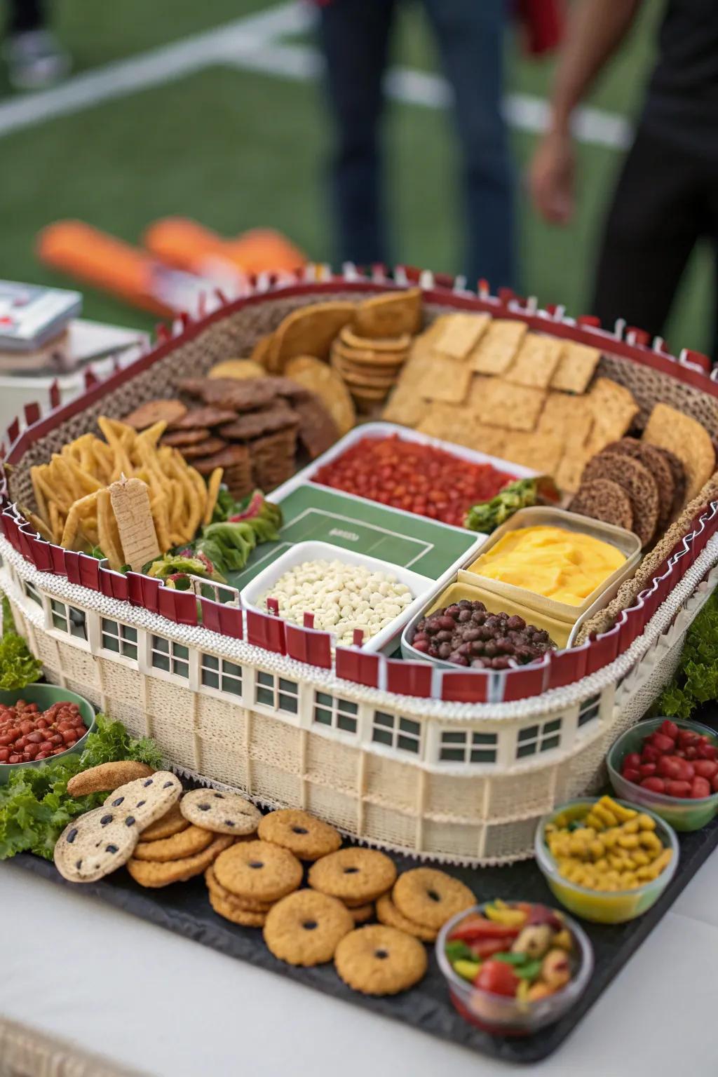 A snack coliseum is the quintessential game day indulgence.