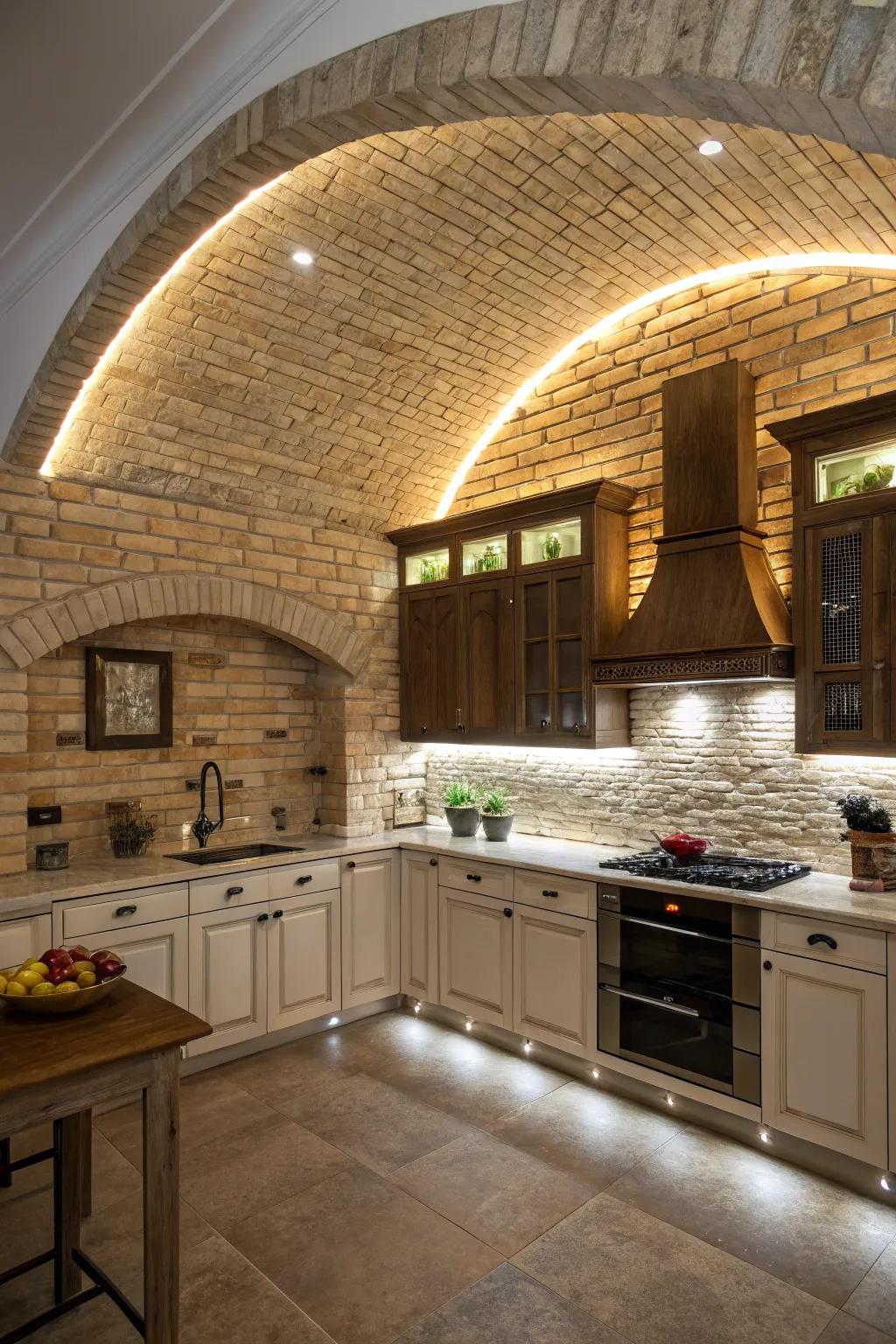 Emphasize your kitchen's architecture with strategic lighting.