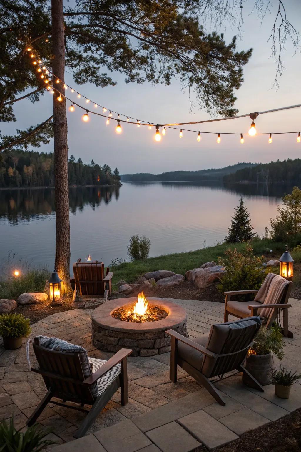 Radiance beads fashion a warm and convivial atmosphere around your brazier.