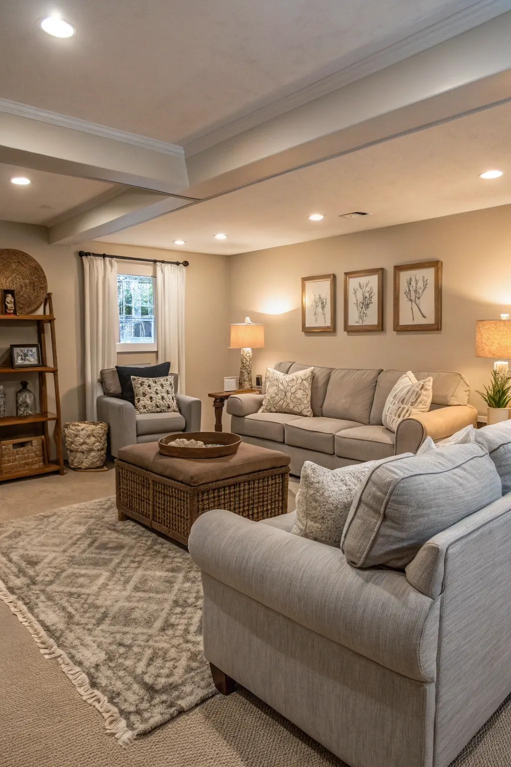 Subtle tones create a peaceful ambiance.