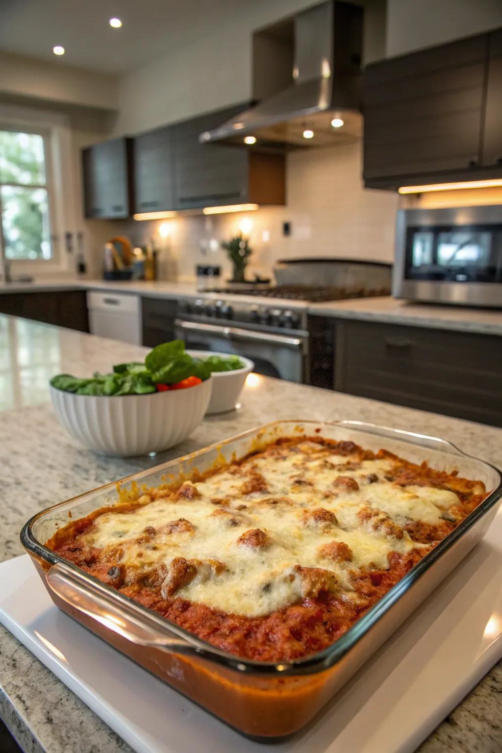 The Italian-style turkey casserole beautifully melds American and Italian cuisines.