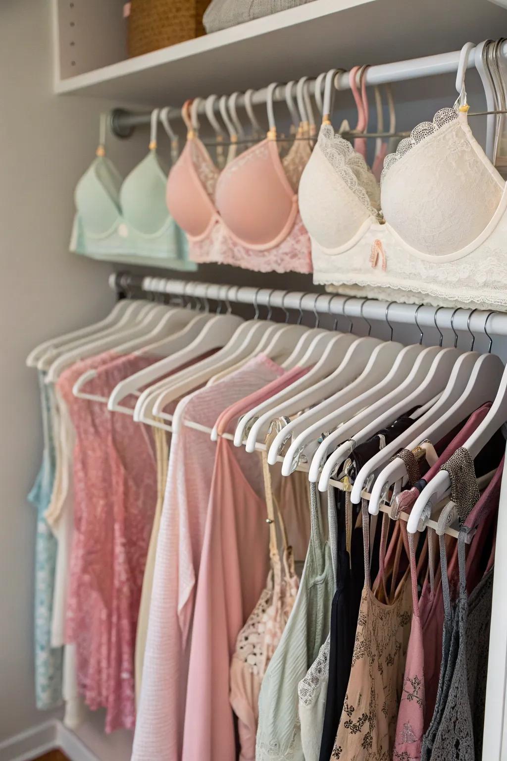 Tension poles work perfectly as a versatile and non-intrusive suspension solution.