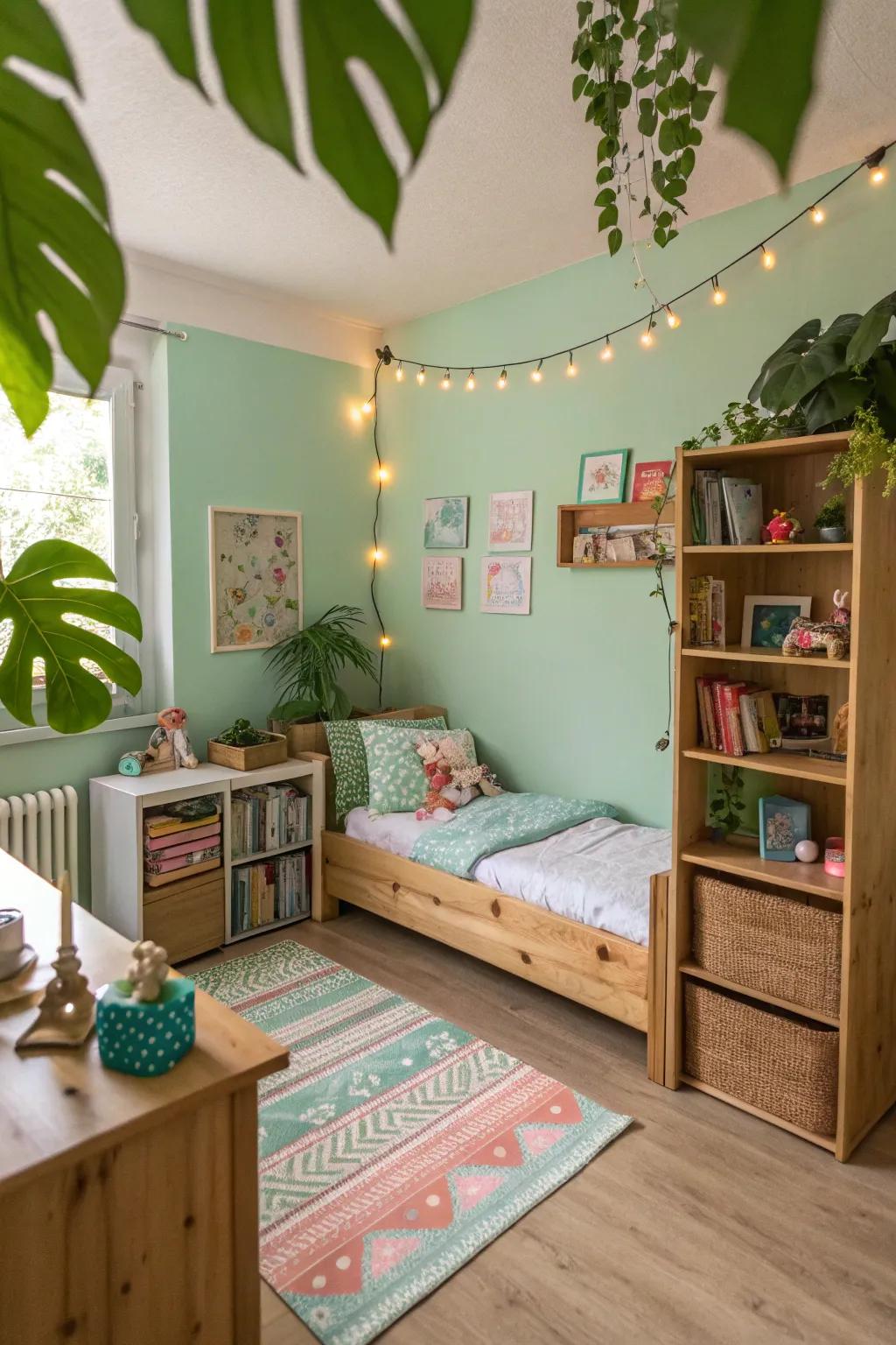 Botanical verdant inspirations conjure a tranquil and invigorating expanse.