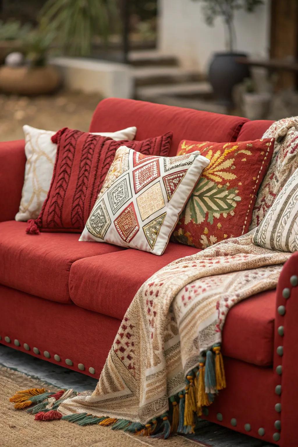 Pillows and throws have the ability to instantly enhance the appearance and feel of your sofa.