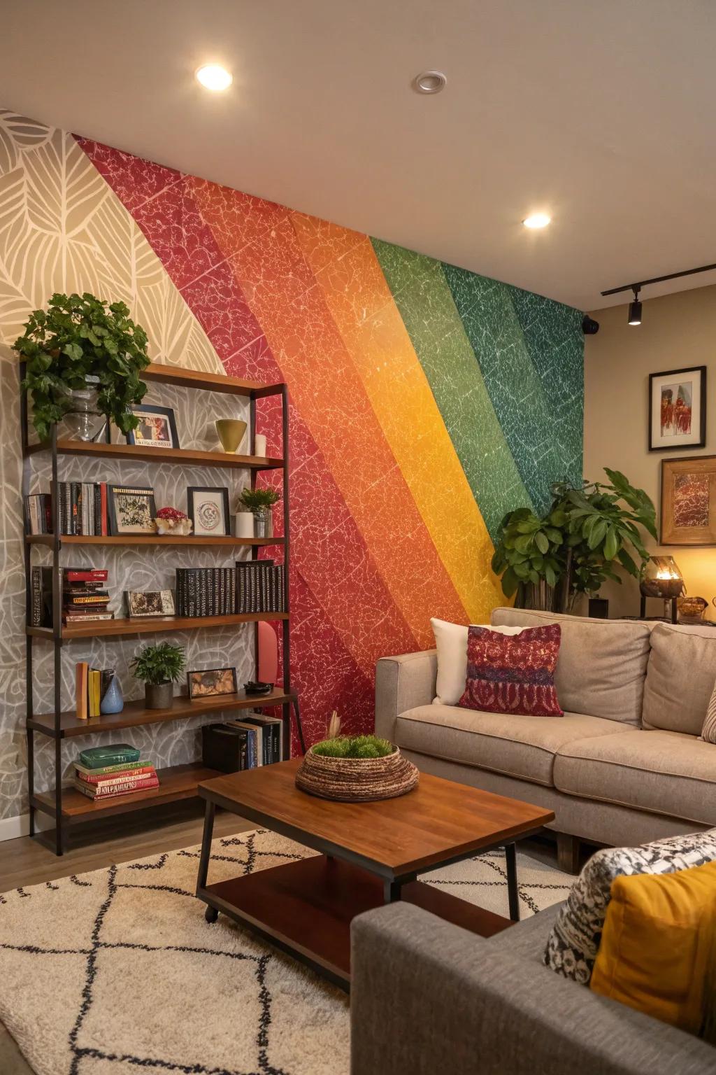 Accent walls can elevate your space with bold textures.