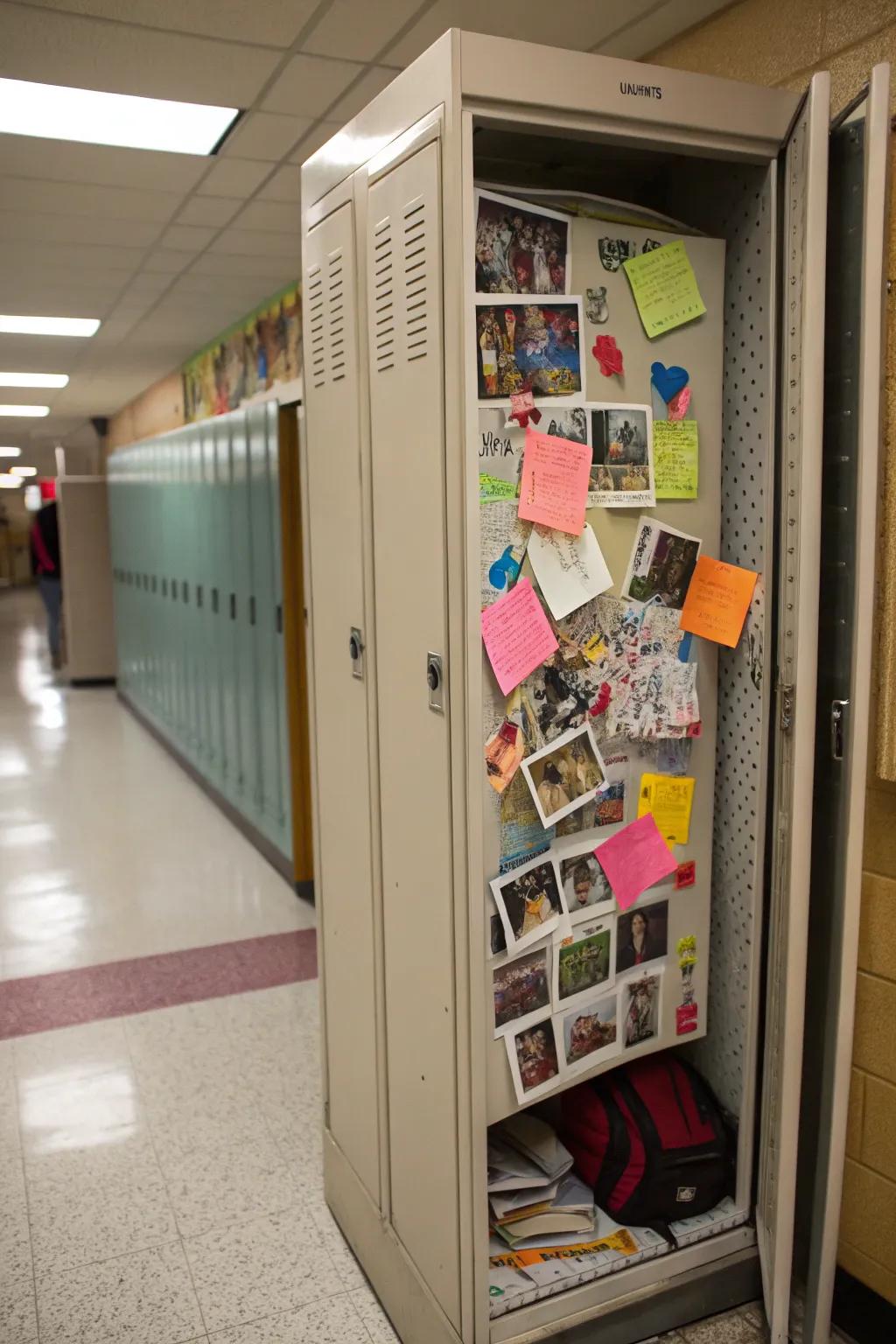 Keep memories and reminders close at hand with fasteners and a memo board.