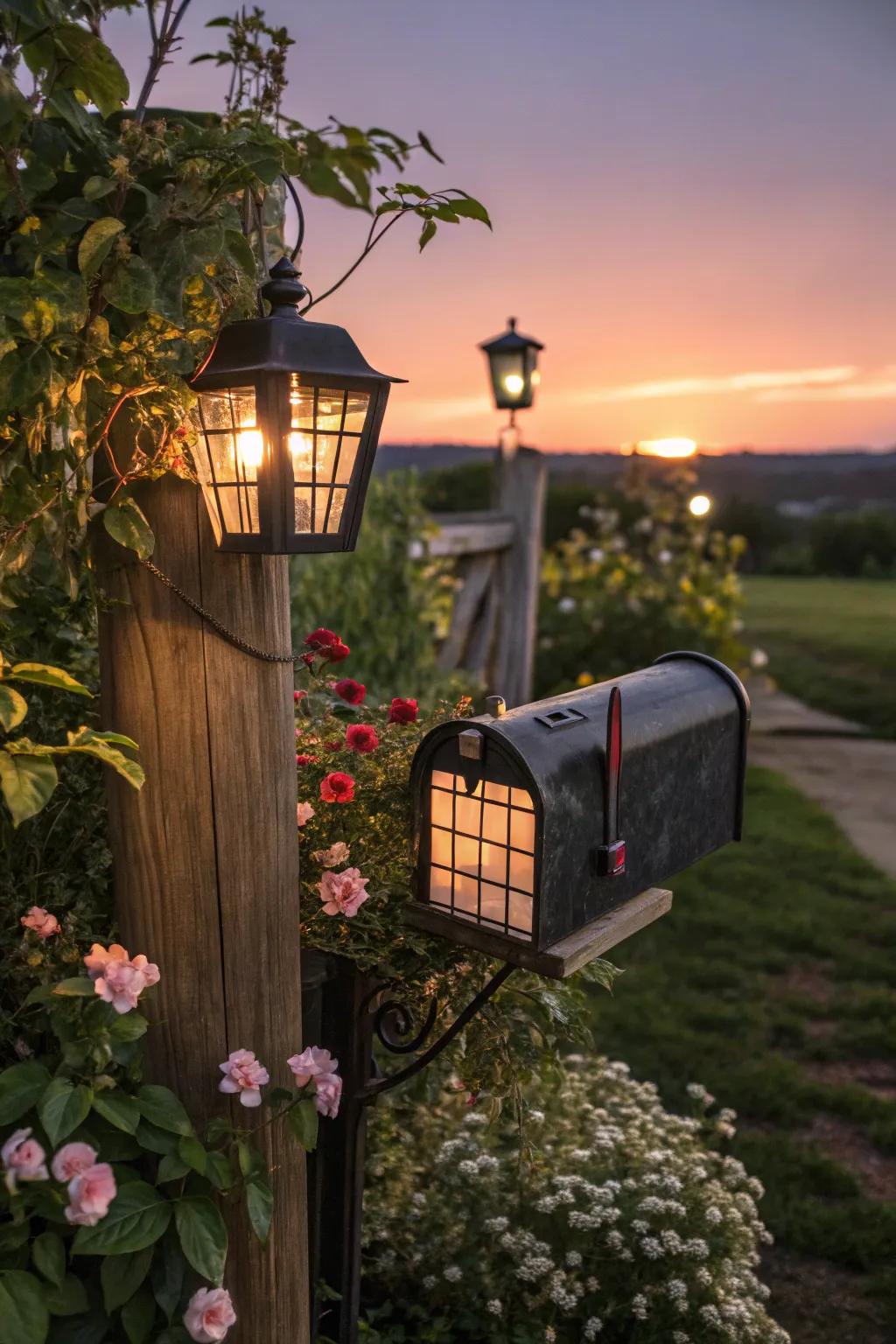 Solar lights enhance nighttime visibility and increase curb appeal.