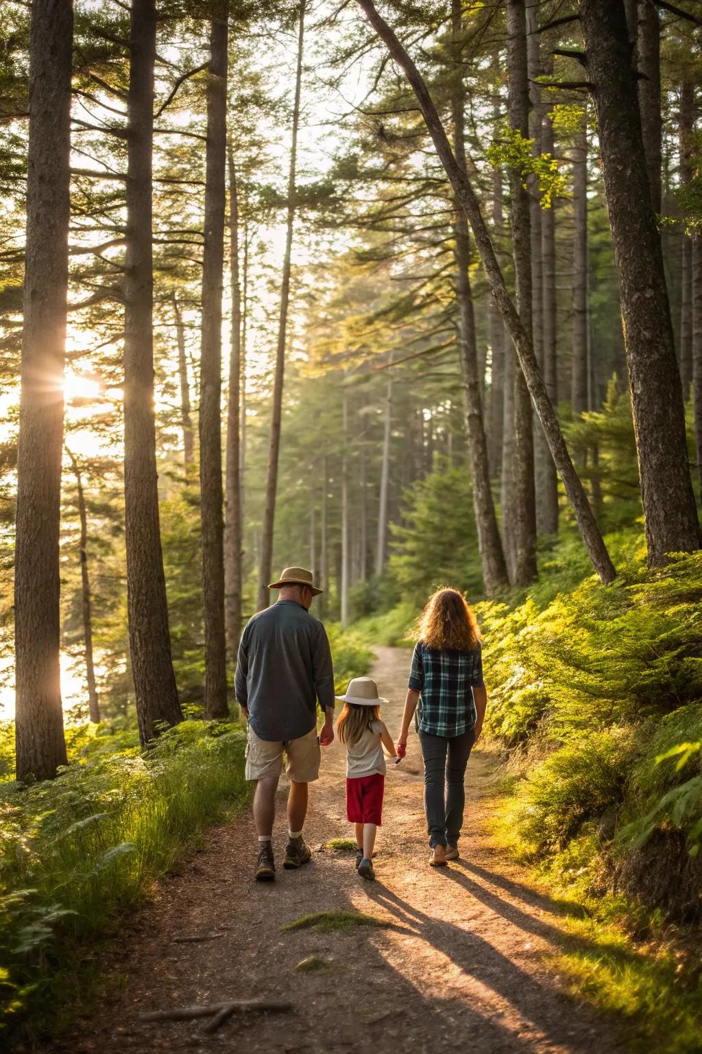 A family adventure on a beautiful Maine hiking trail.