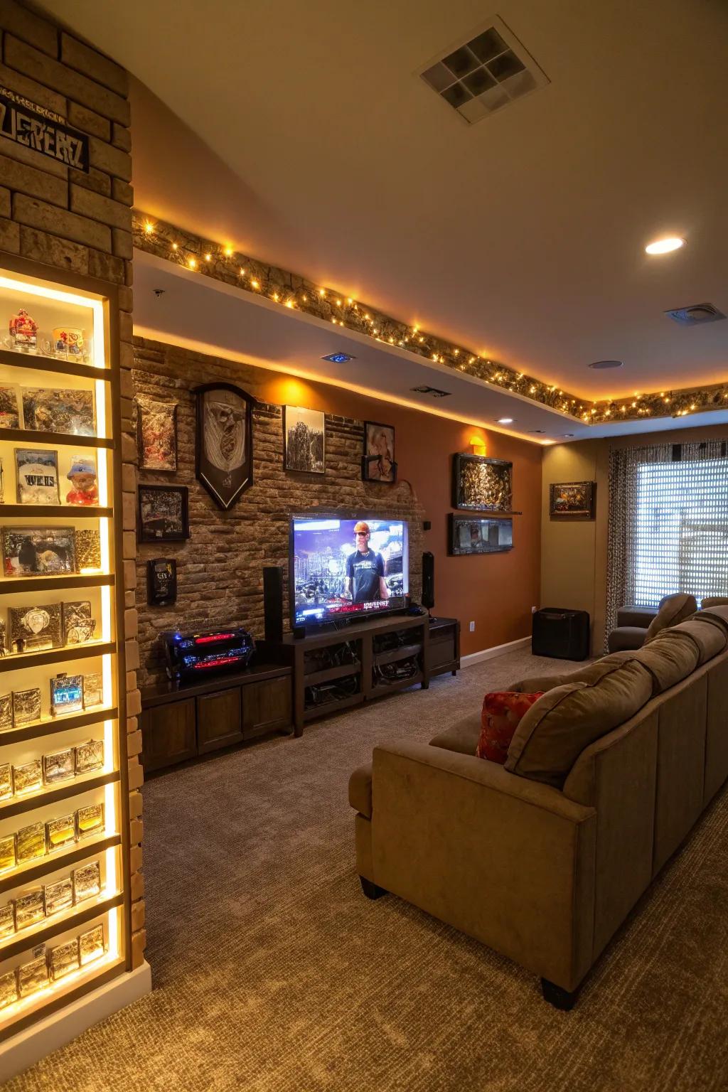 Radiant LED effects bring your wall features to life with a modern glow.