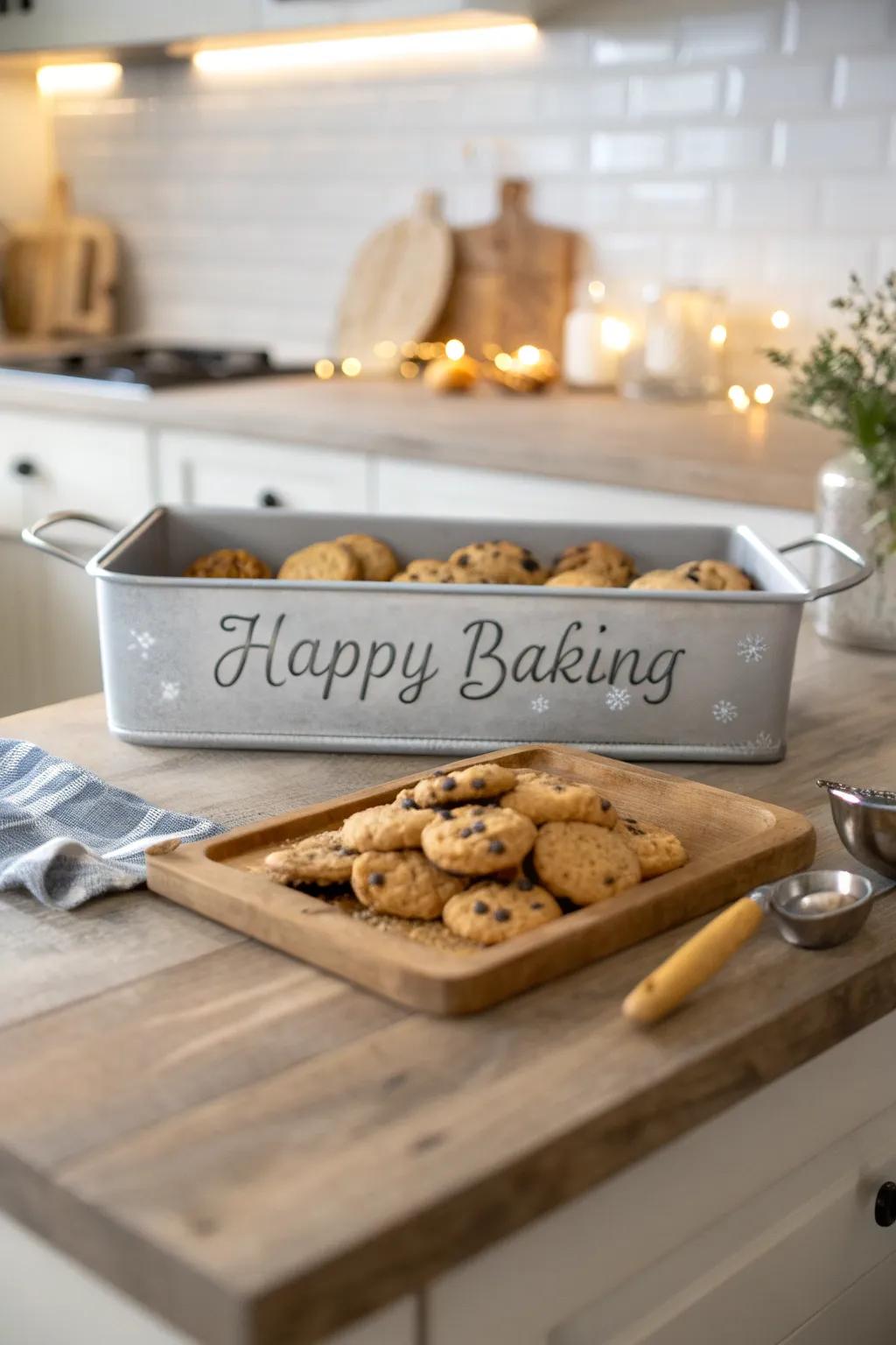 A personalized pan brings delight to every baking session.