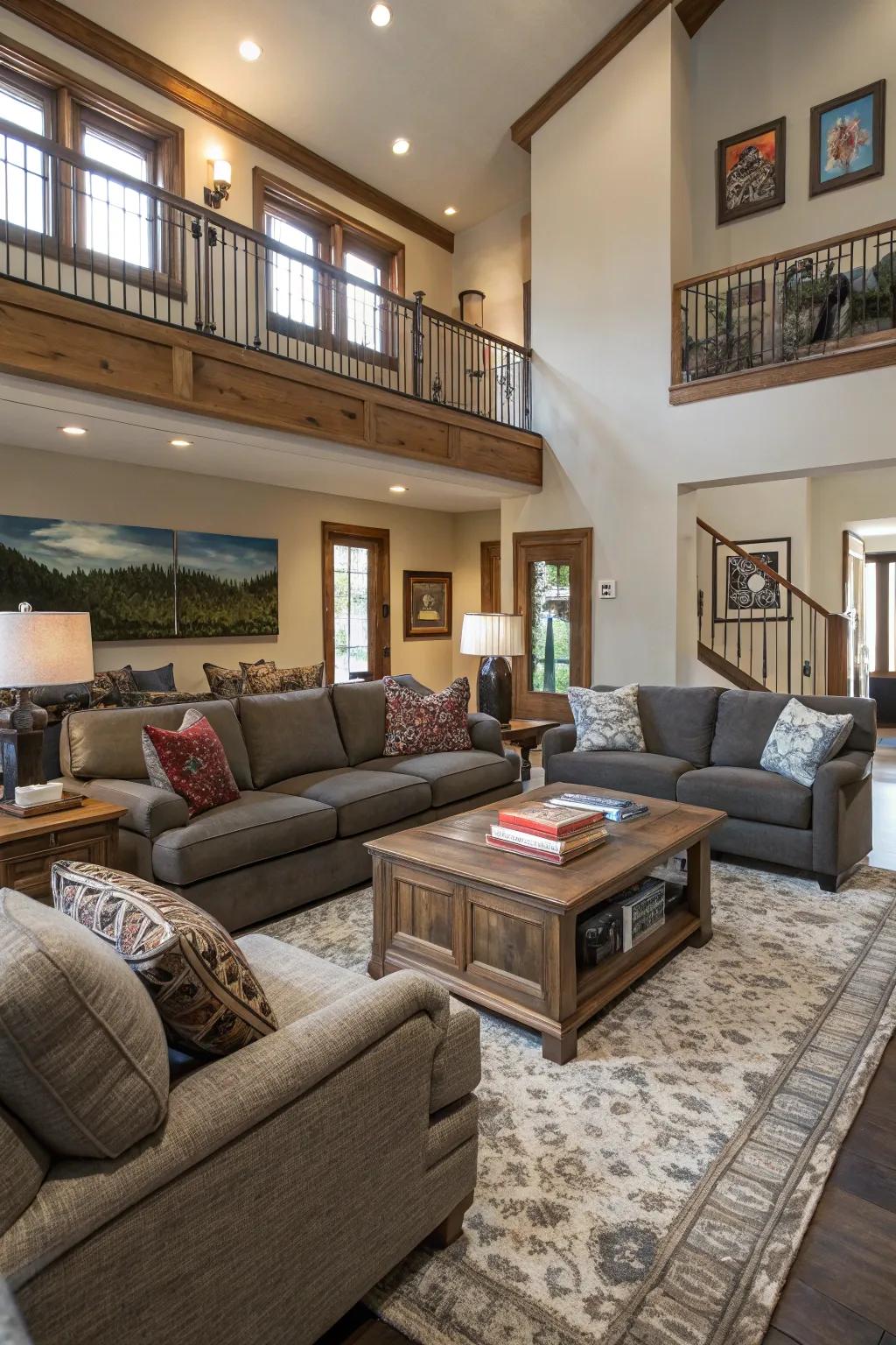 An open arrangement boosts comfort and accessibility.