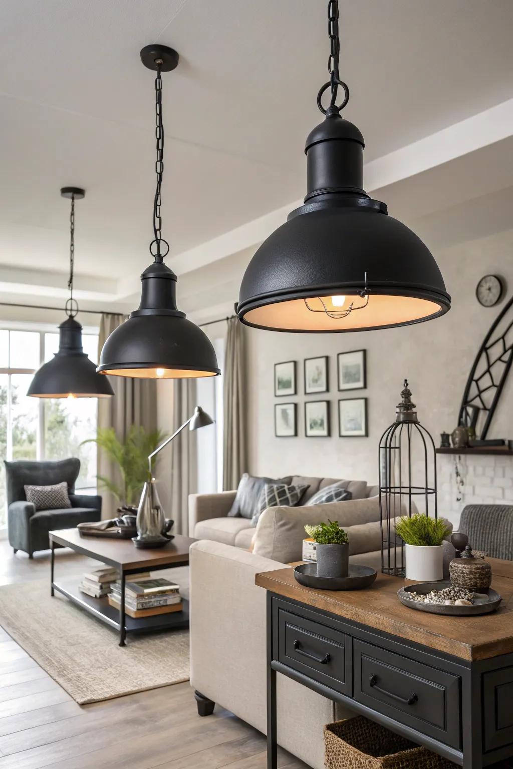 Urban dark lighting adds drama and refinement.