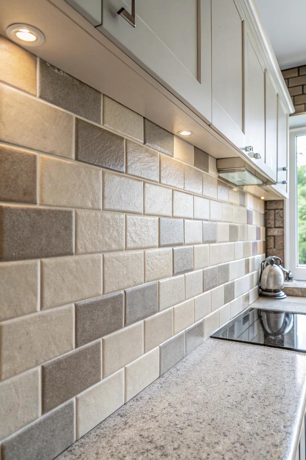 Subdued tones offer a simple and calming background.