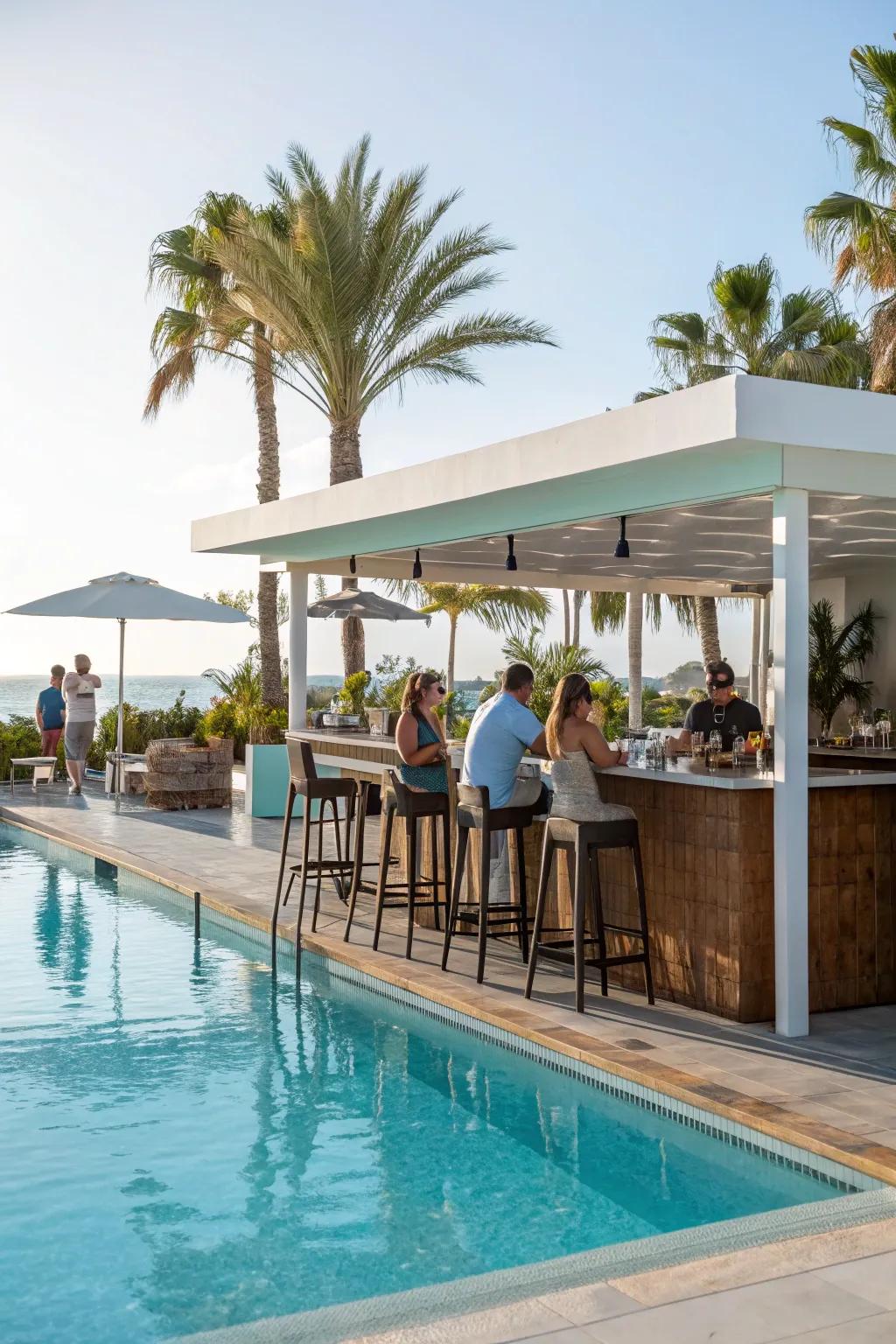 A poolside bar that delivers ultimate relaxation and ease.