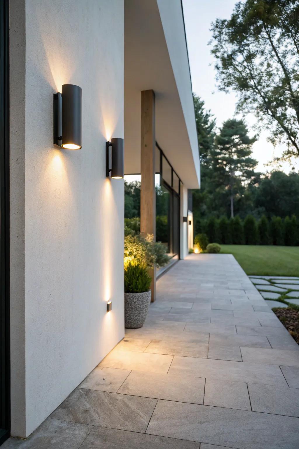 Simple sconces enrich your outdoor spaces with subtle elegance.