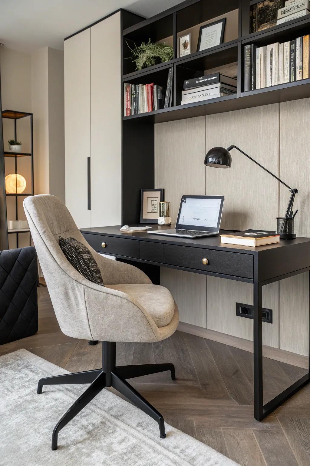 Elegant furniture combines style with functionality.