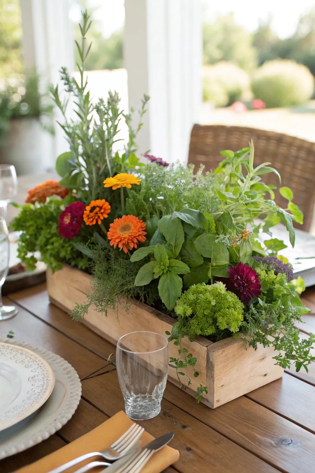 Botanical-inspired table pieces seamlessly merge the beauty of nature with interior aesthetics.