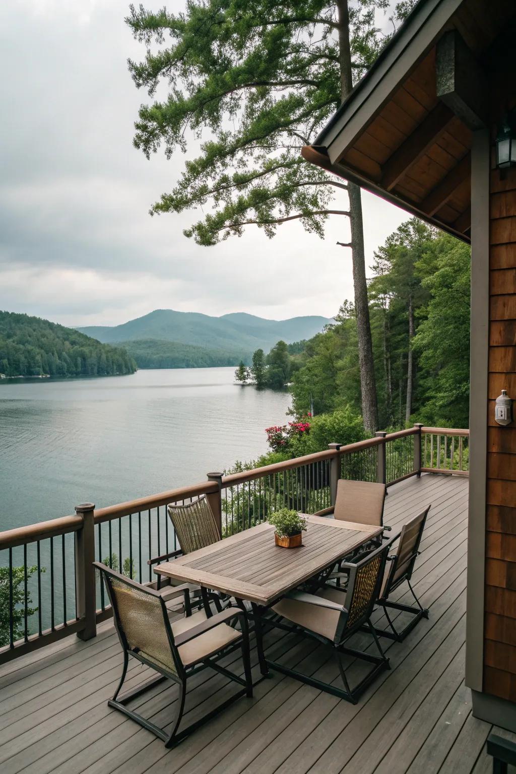 A deck designed to embrace the outdoors.