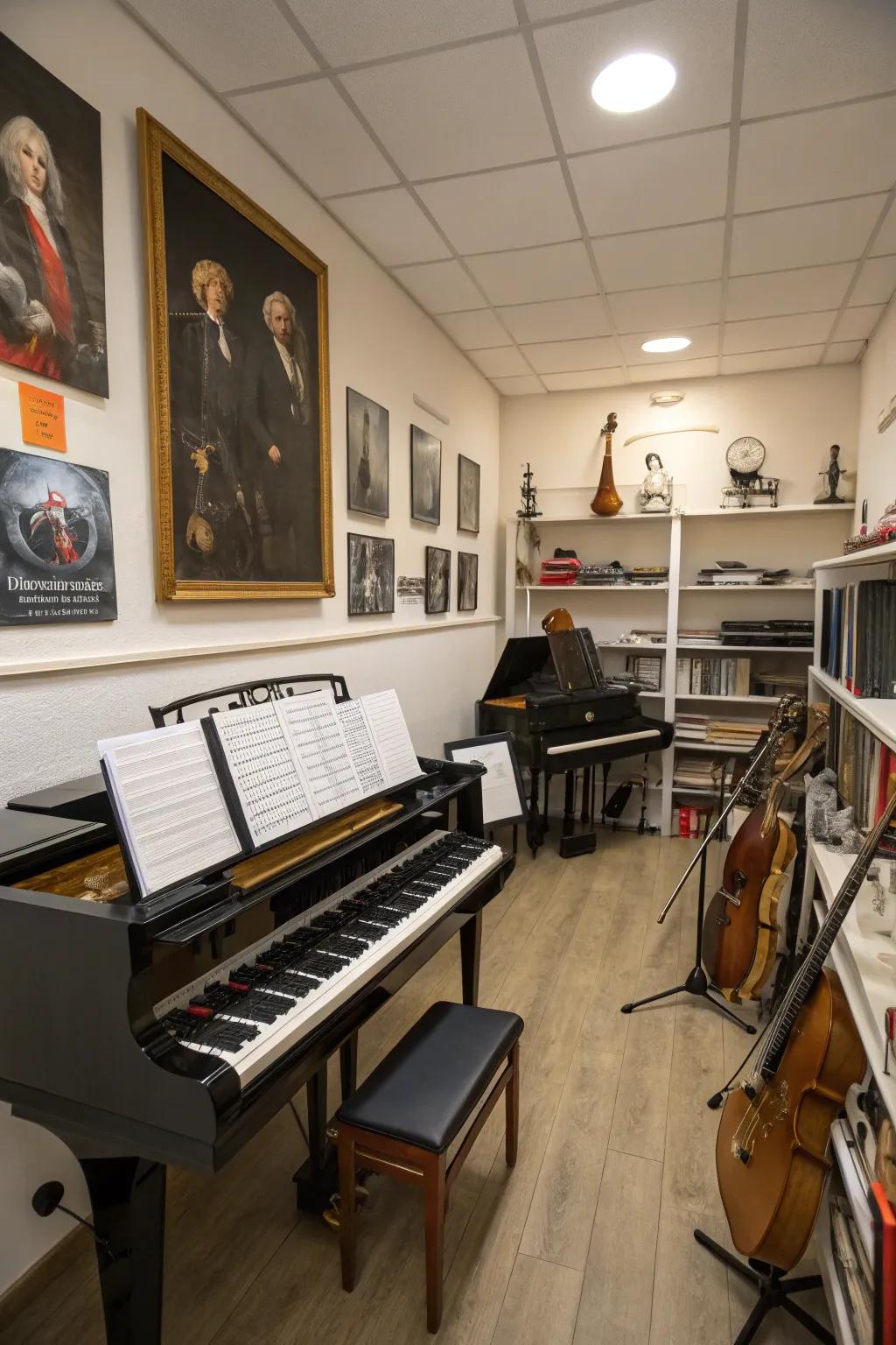 Thoughtful instrument placement enriches a room's functionality.