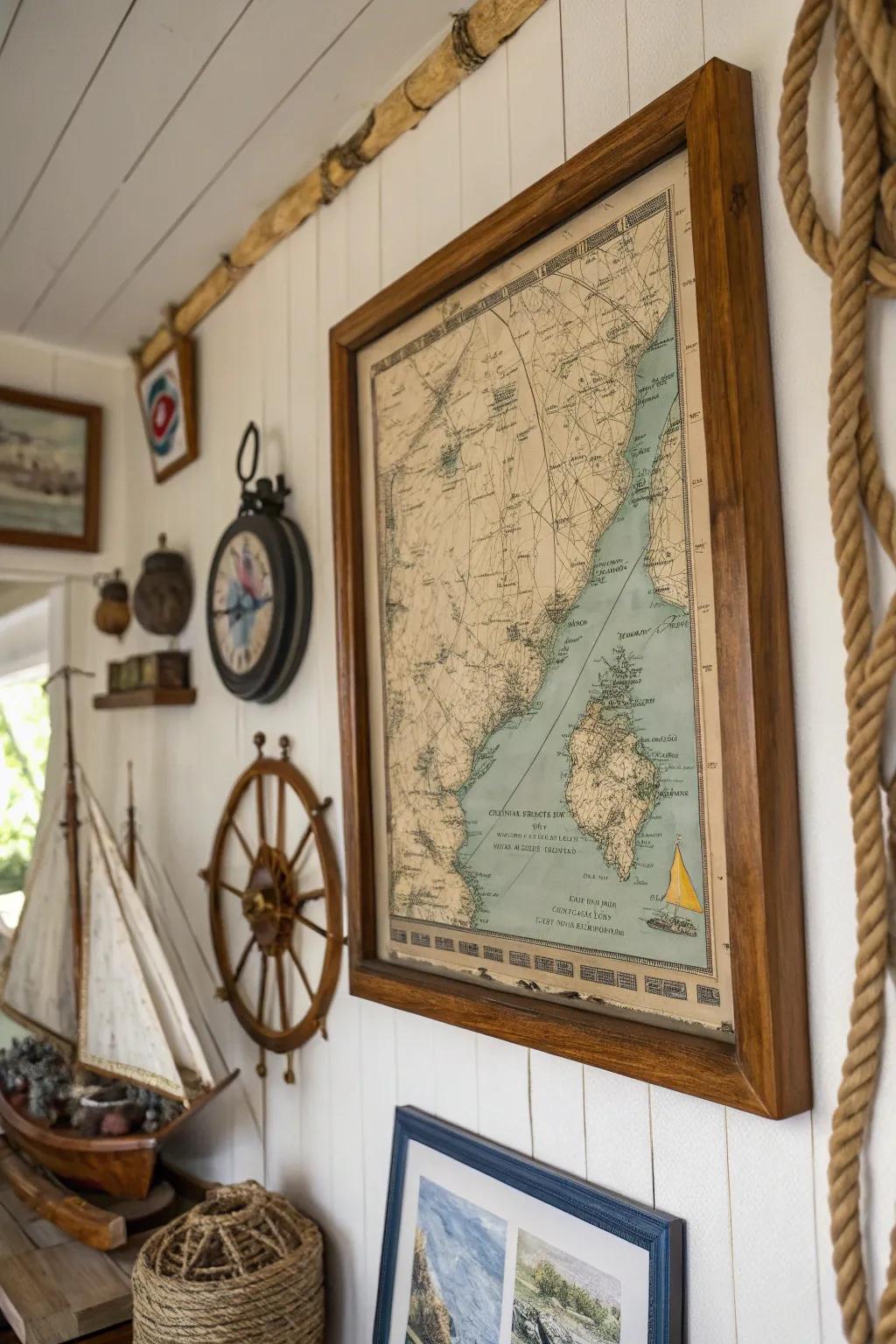 Maritime maps bring a sense of history and adventure to your decor.