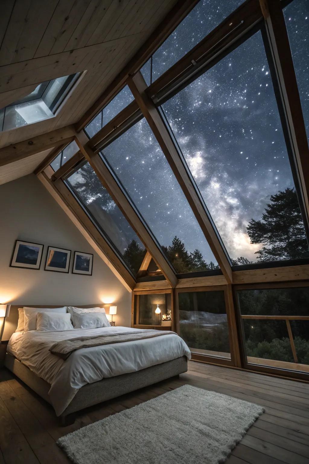 Drift off under a celestial tapestry.