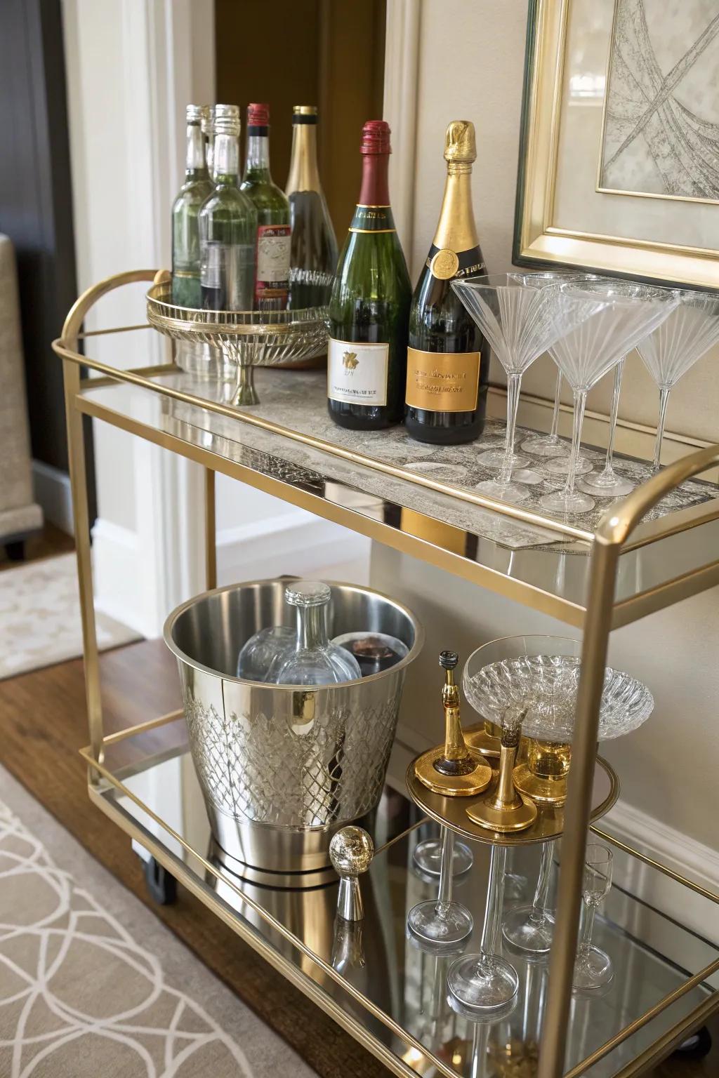 An elegant self-serve bubbly station for celebratory moments.
