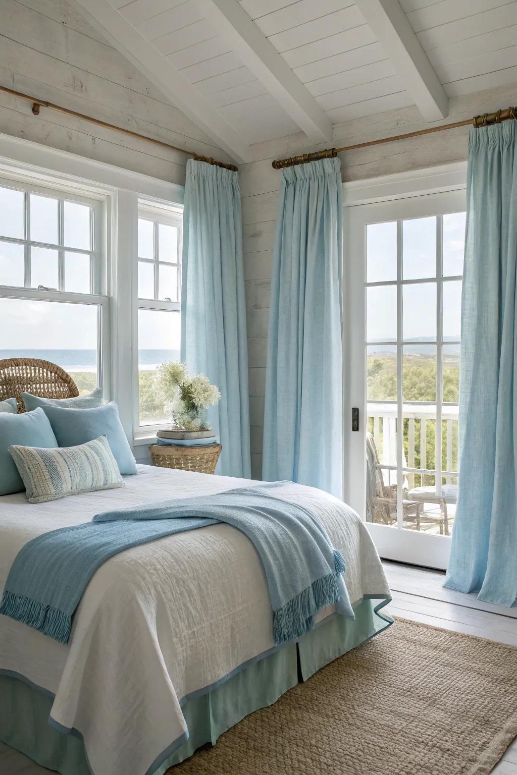Natural fabrics such as linen and cotton enhance the tactile charm of your bedroom.