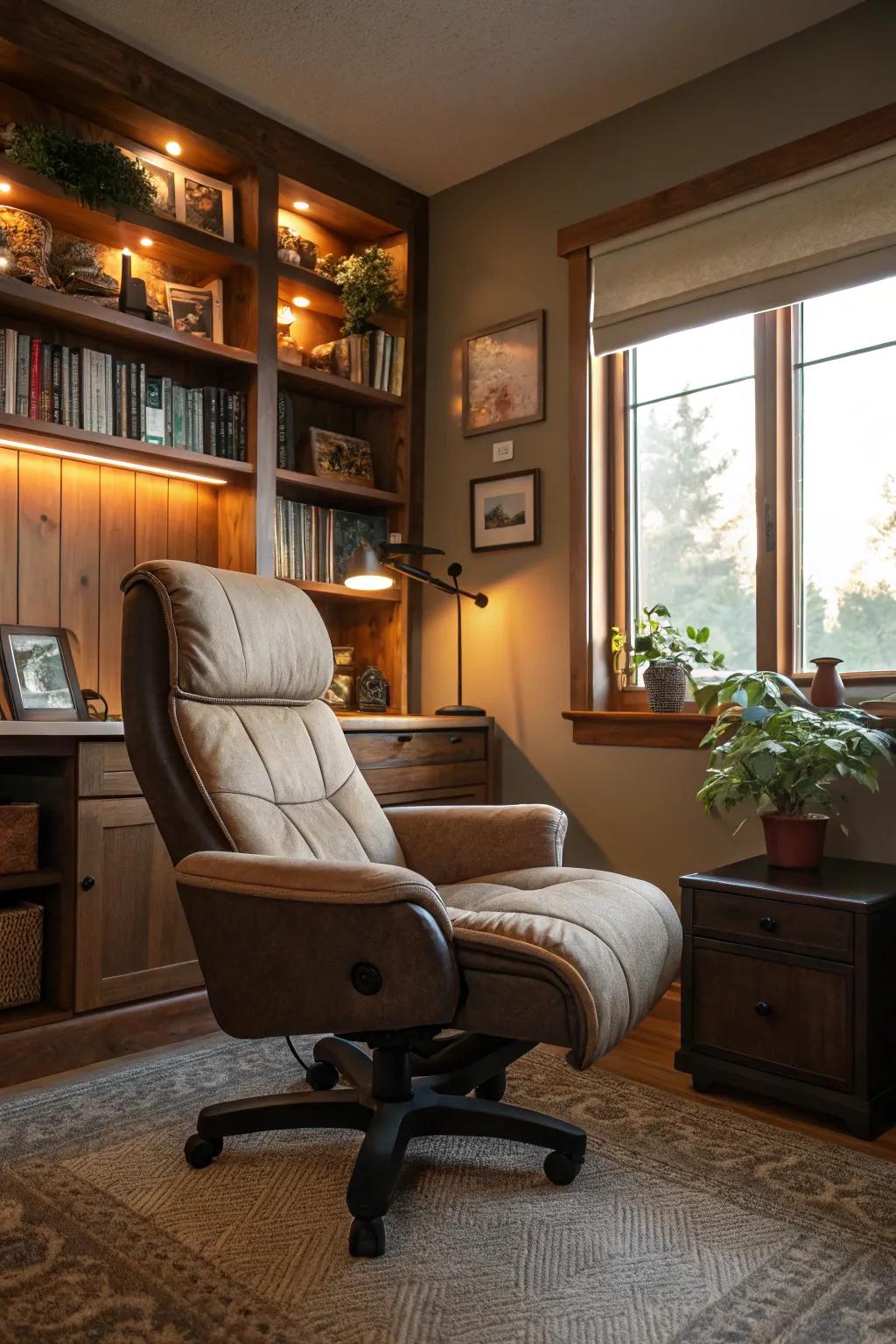 Reclining chairs transform your office into a comfort paradise.