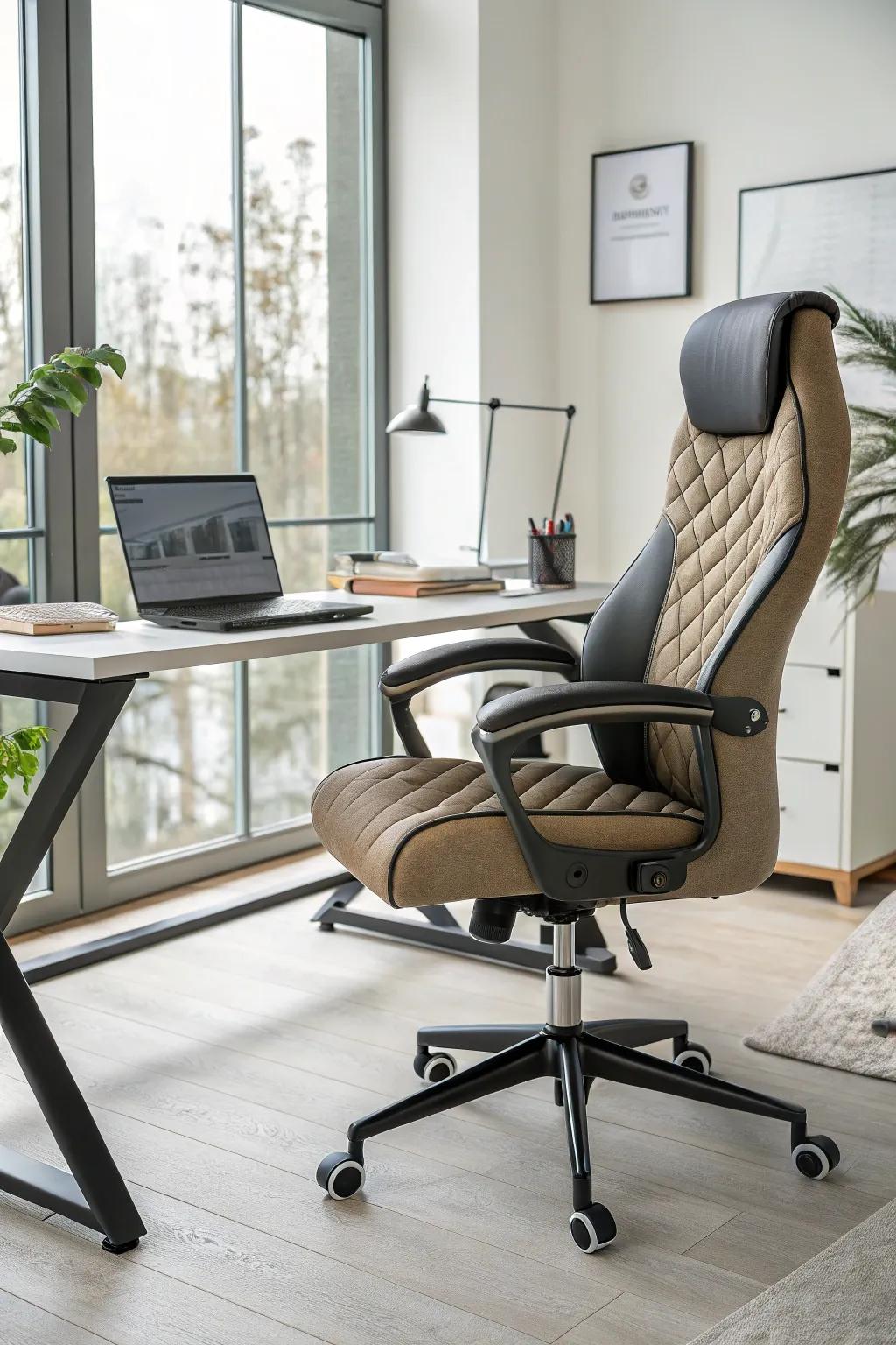 Comfort and style meet in an ergonomic chair.