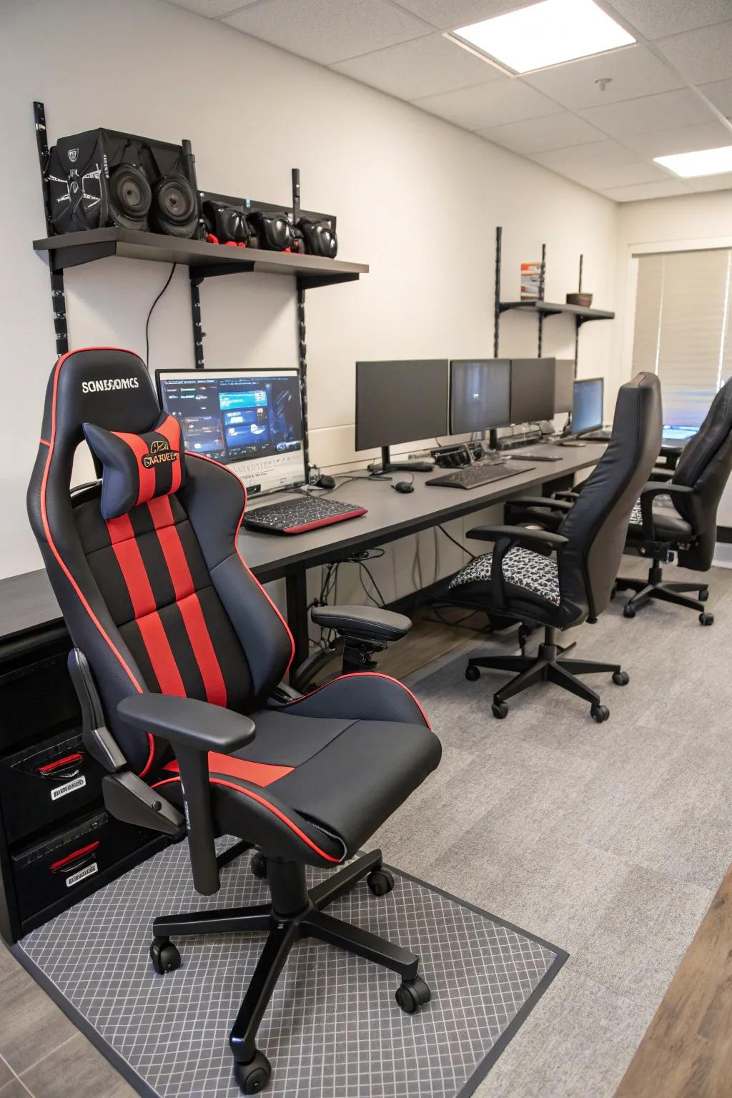 Comfort-focused ergonomics to enrich your gaming and work sessions.
