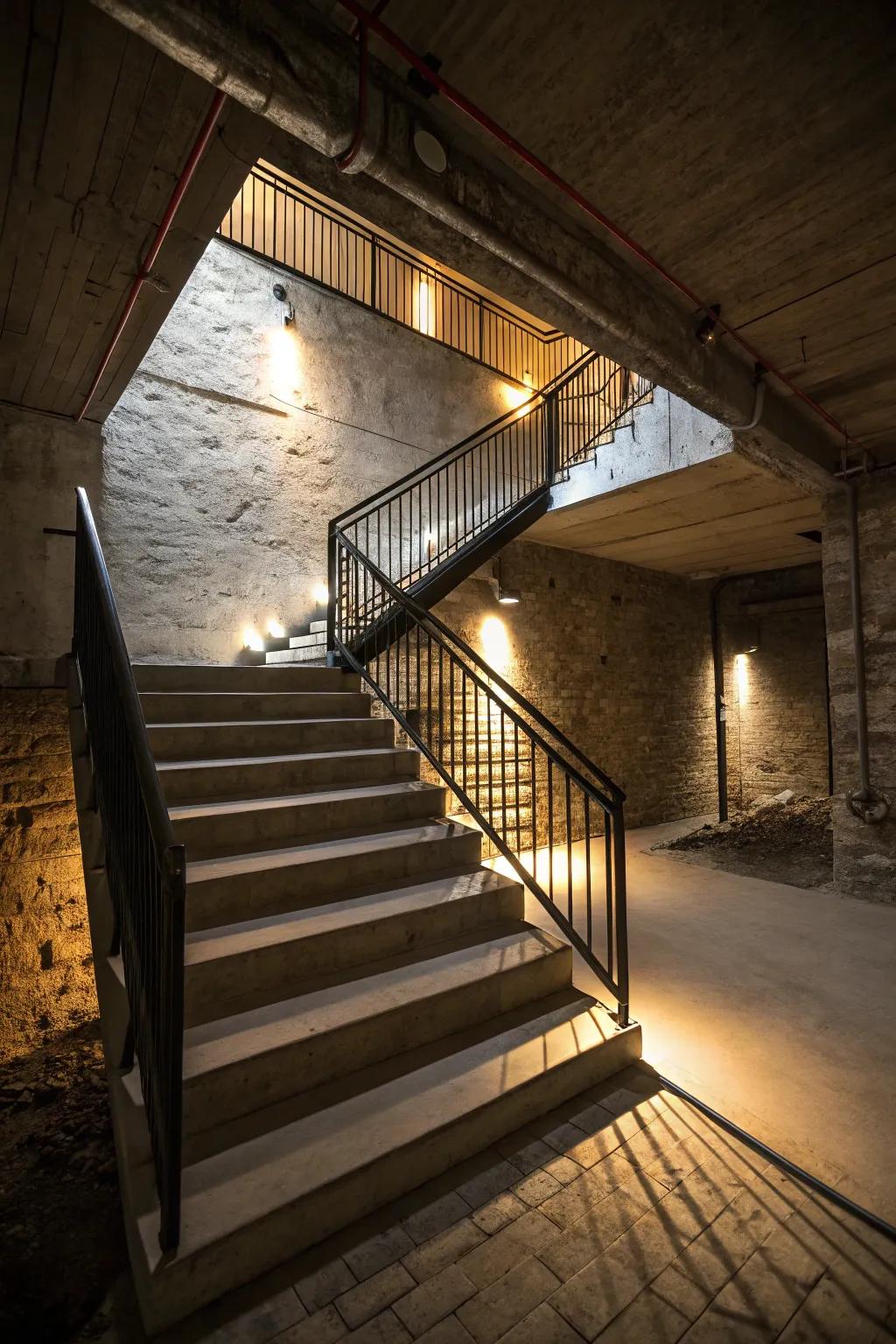 Suspended treads add an element of surprise and elegance.