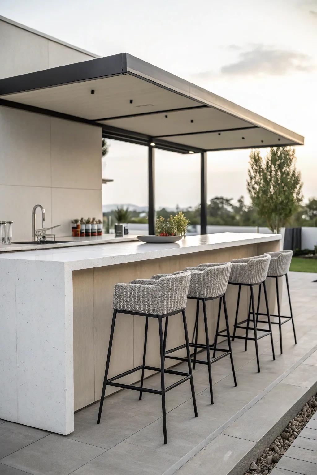 A minimalist design emphasizes the beauty of your outdoor environment.