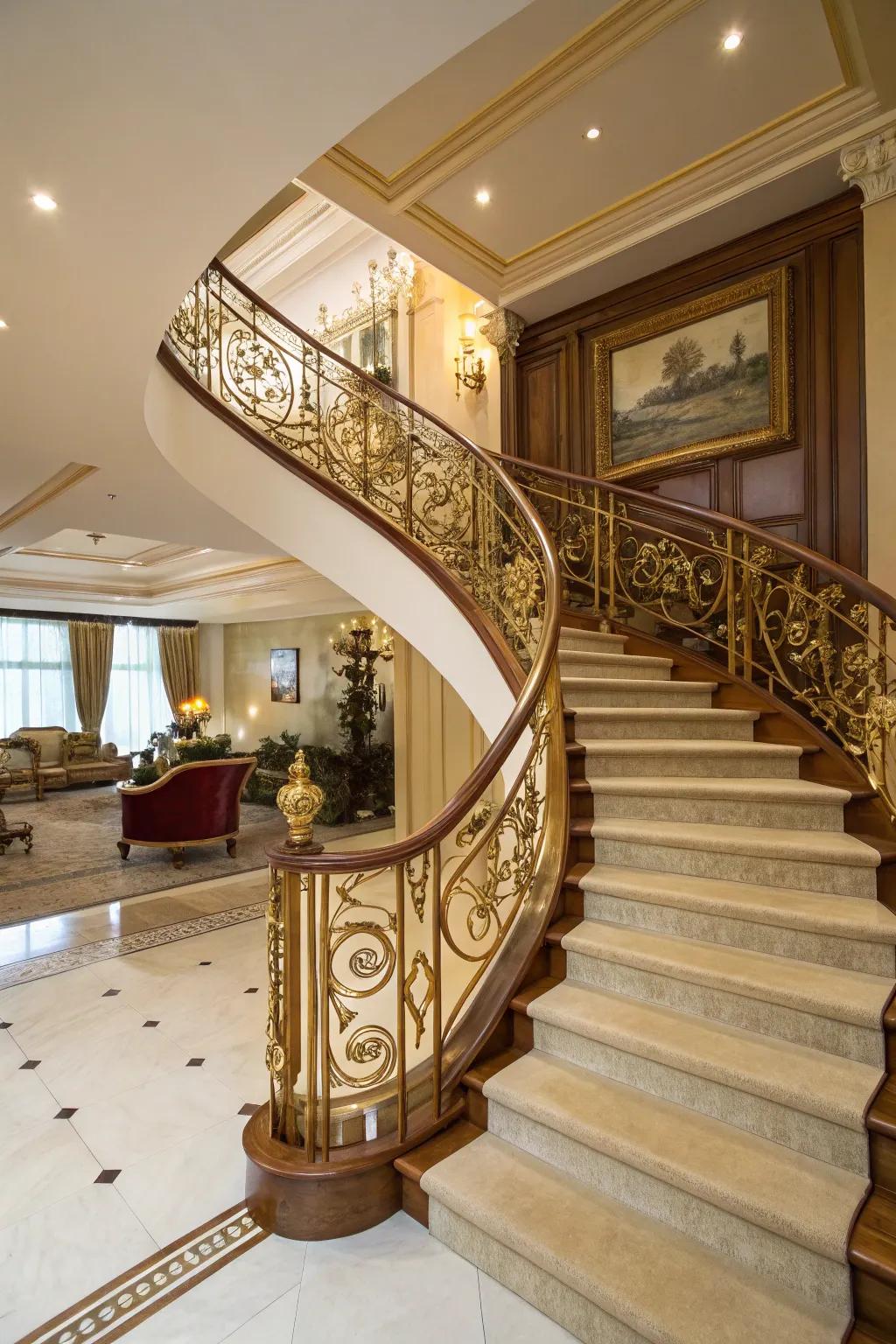 Gold details bring an element of glamour and luxury.