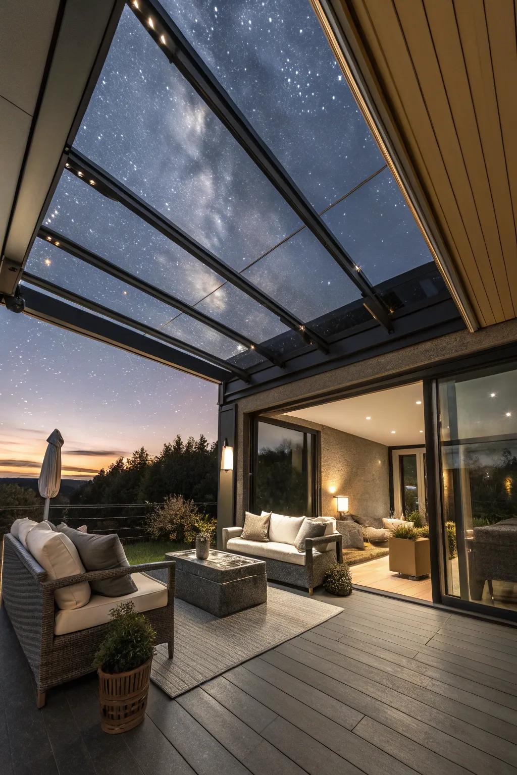 Encounter the skies thanks to retractable rooftops plus light wells.