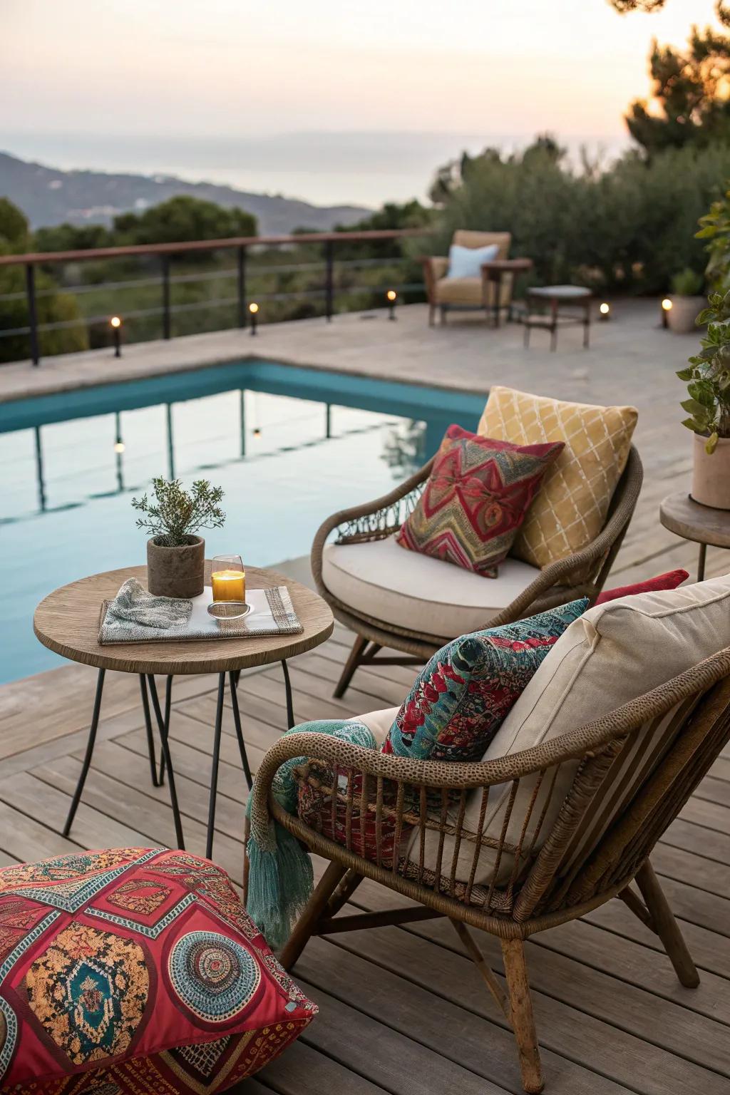 Unwind and entertain with sophisticated outdoor seating.