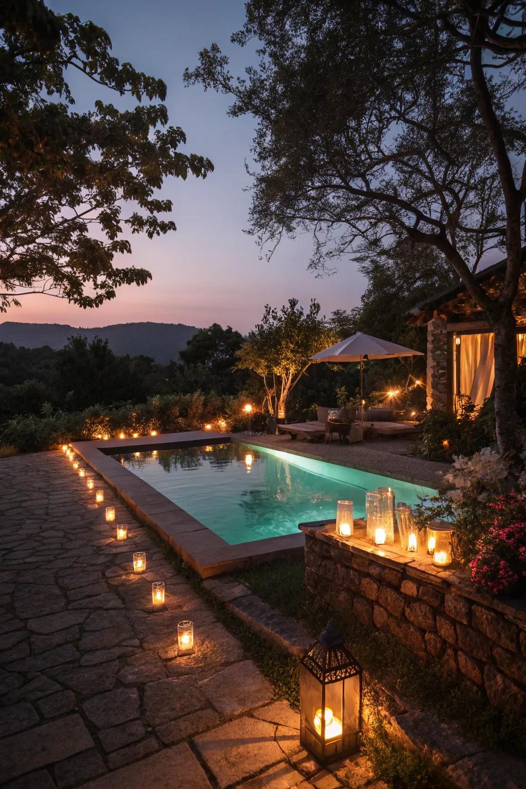 Atmospheric illumination transforms your pool into a nighttime spectacle.