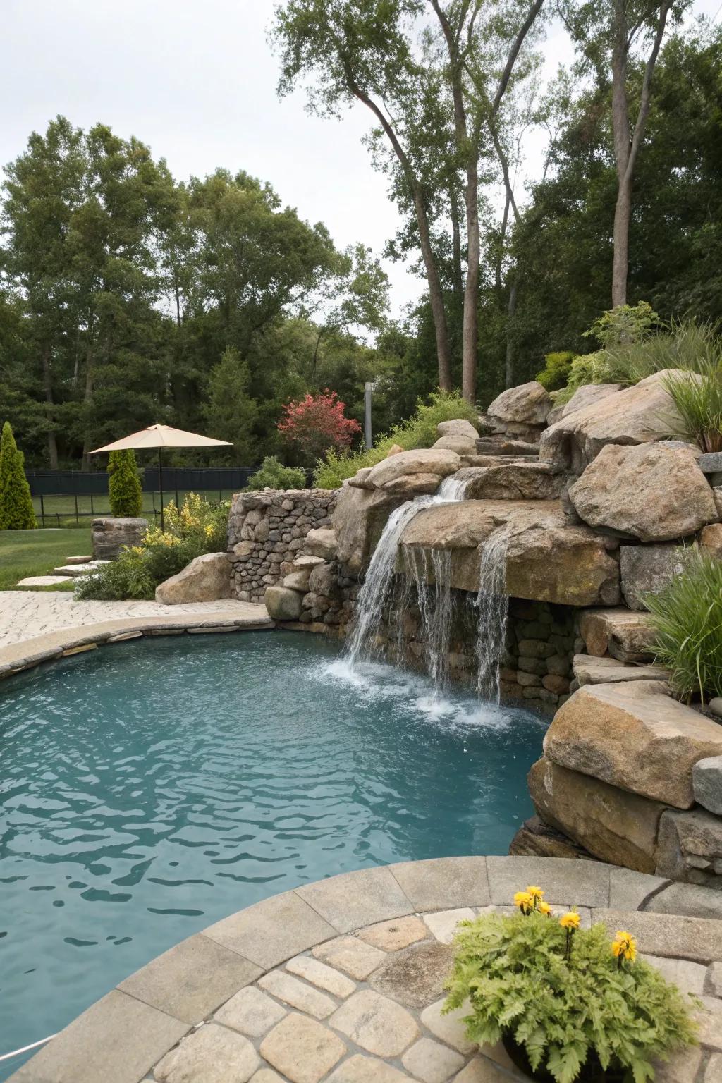 A water feature enhances your patio’s visual and auditory appeal.