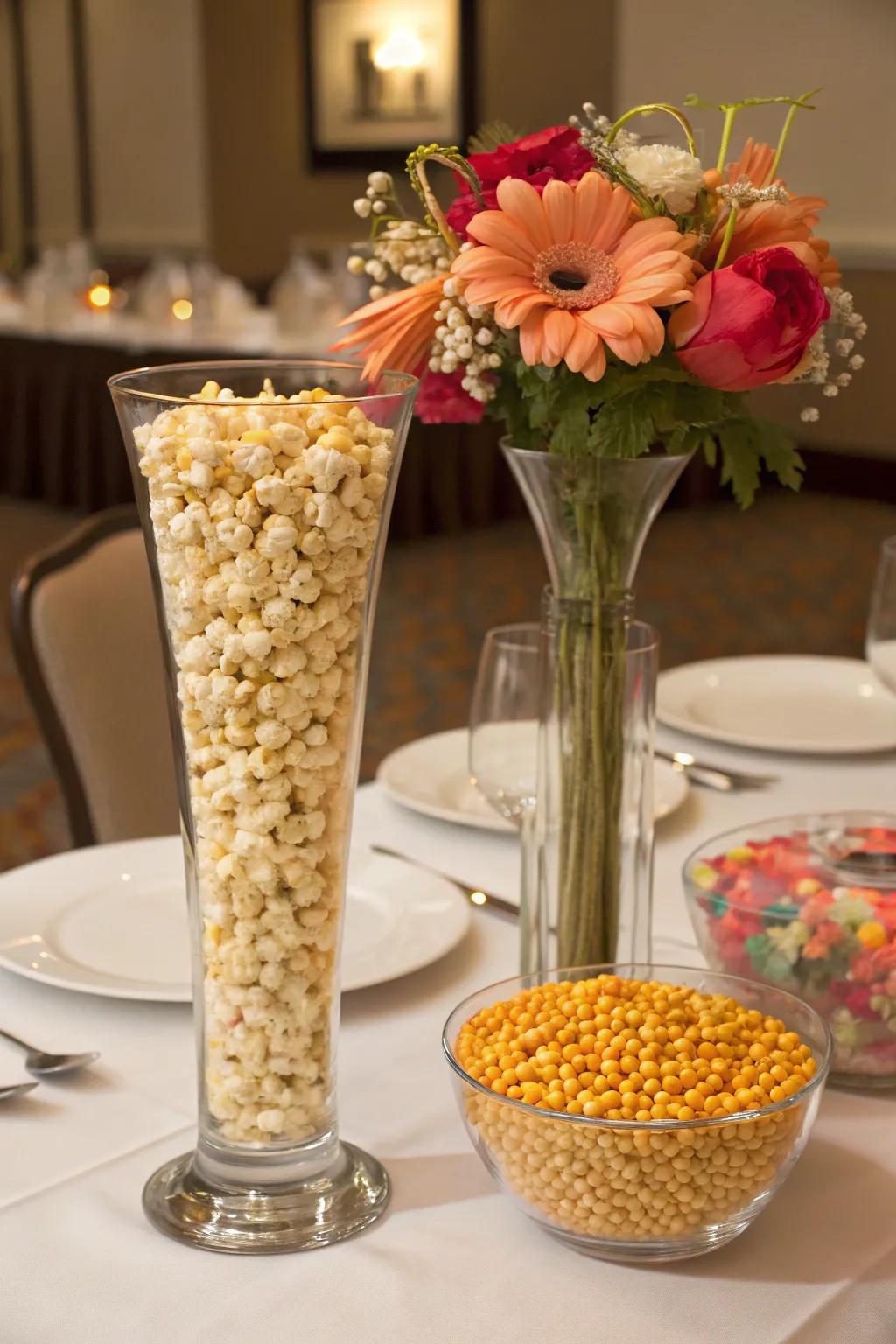 Maize showpieces contribute texture and hue to any surface arrangement.