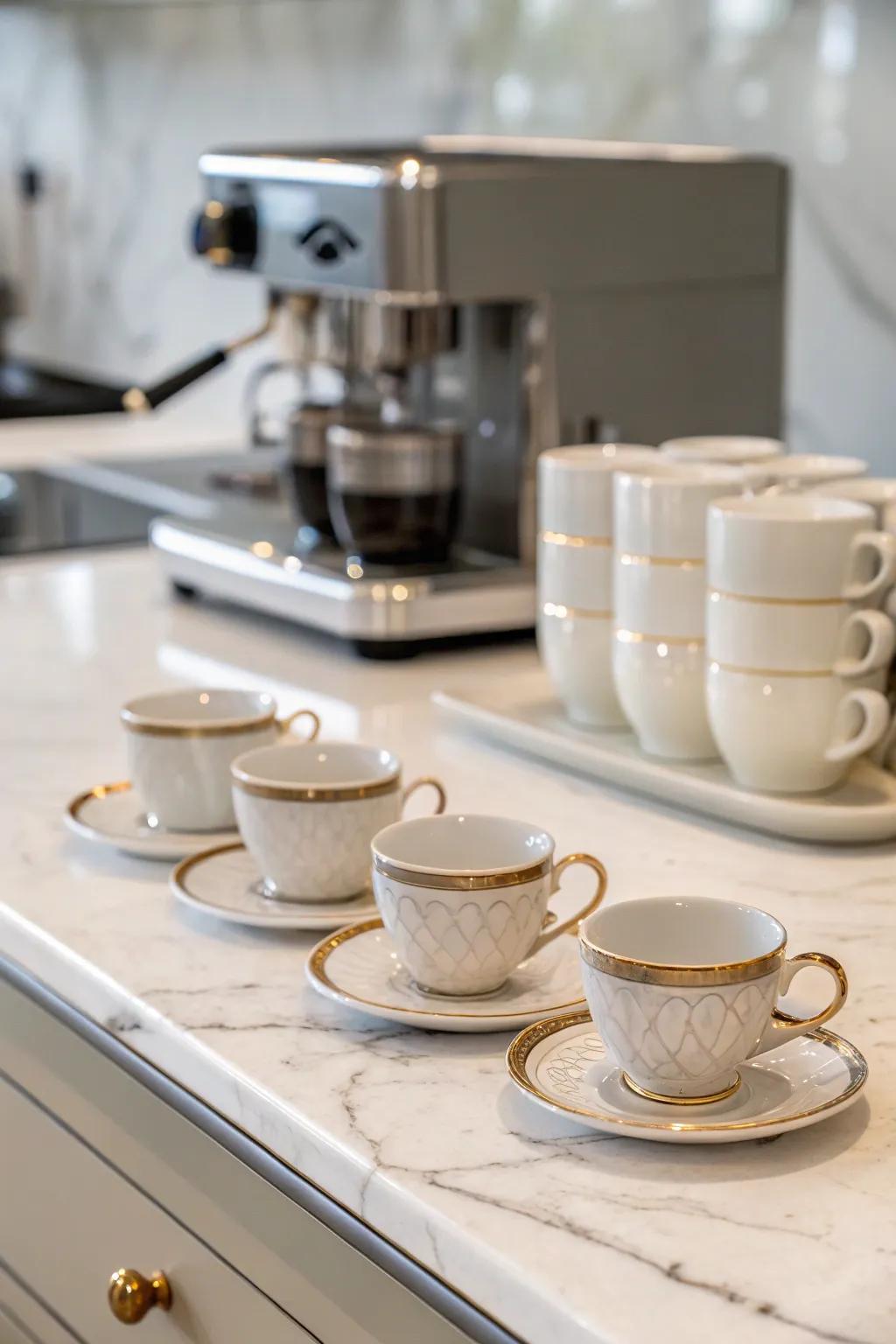 Enhance his coffee moments with fine china espresso cups.