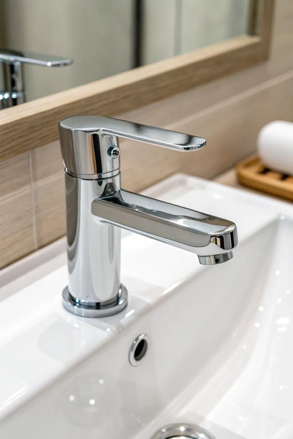 Modern hardware introduces a trendy touch to your bathroom.