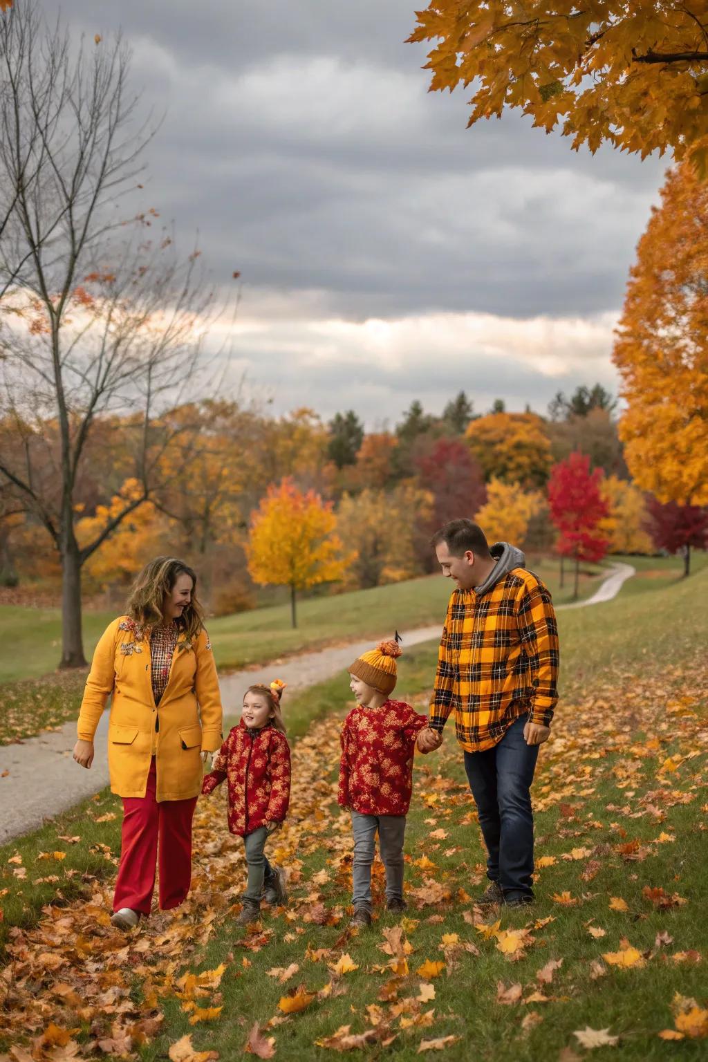 Seize the essence of the season through thematic clothing and natural accents.