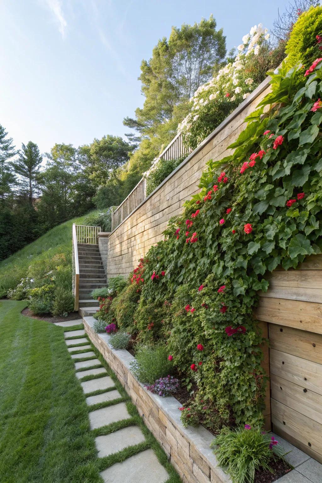 Botanical features inject bursts of energy and color into supporting structures.