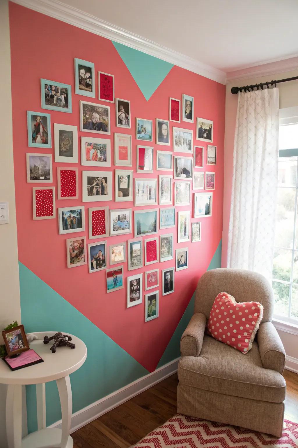 Fill your walls with affection via charming heart-designed displays.