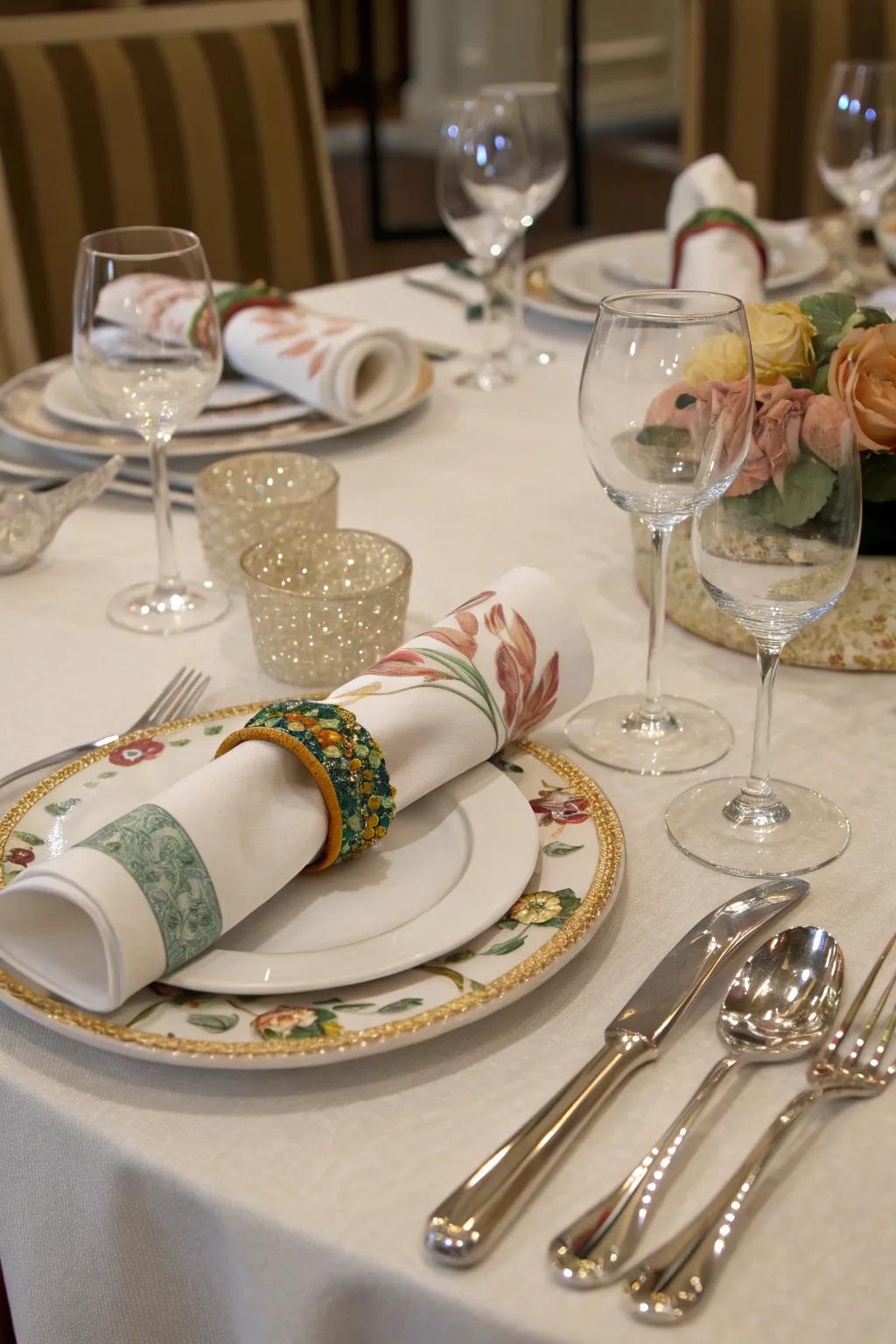 Cloth bands offer an individual and elegant touch.